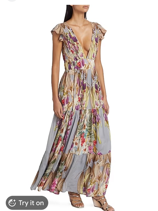 Carolina K Dresses & Skirts - Carolina K Sleeveless Floral V-Neck Maxi Dress in Multicolor original $895